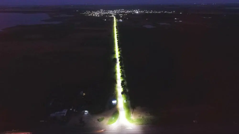 Ruta Provincial 15: El acceso de Sancti Spíritu ya cuenta con nueva iluminación LED