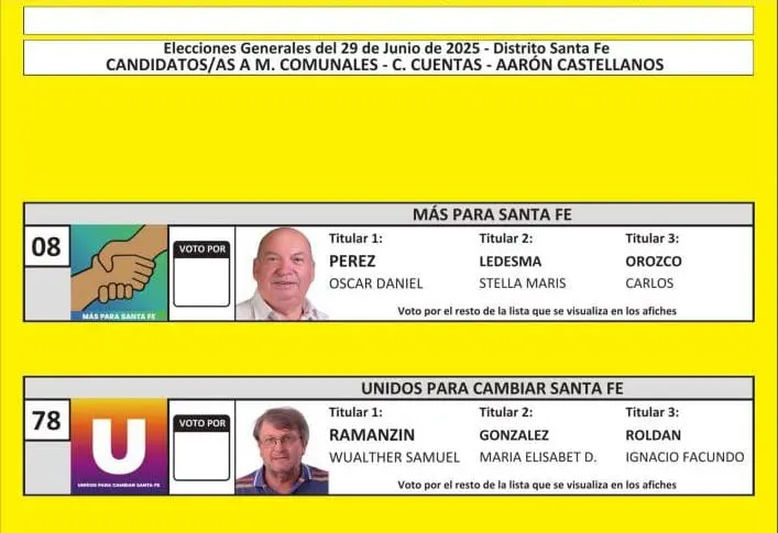 Elecciones Generales 2025: Estas son las boletas de las 31 localidades de General López