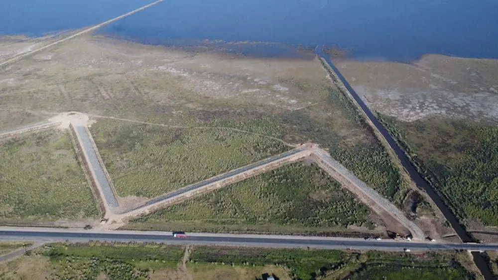 La obra de defensa en Melincué entra en su etapa final