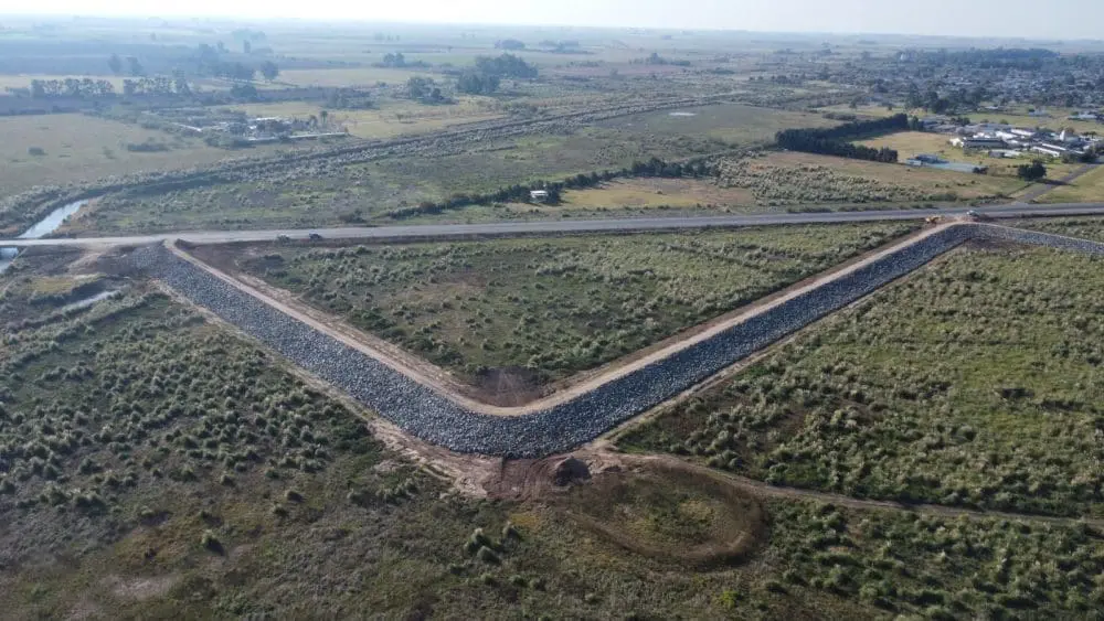 La obra de defensa en Melincué entra en su etapa final