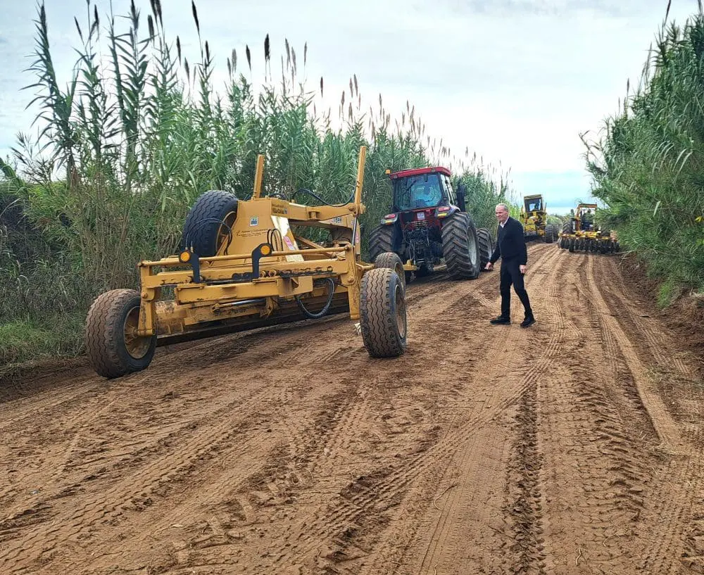 Villa Cañás: Se inició la tercera y última etapa del Programa Caminos Productivos en la Ruta 7s