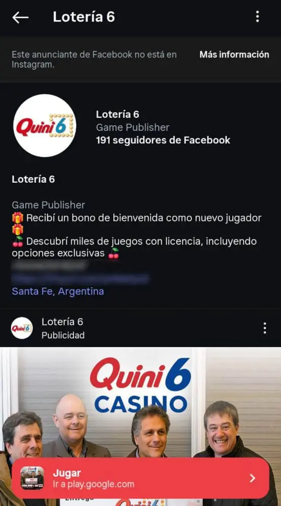 Lotería de Santa Fe demandó a Facebook por el uso ilegal de la marca Quini 6 en redes sociales Lotería de Santa Fe demandó a Facebook por el uso ilegal de la marca Quini 6 en redes sociales
