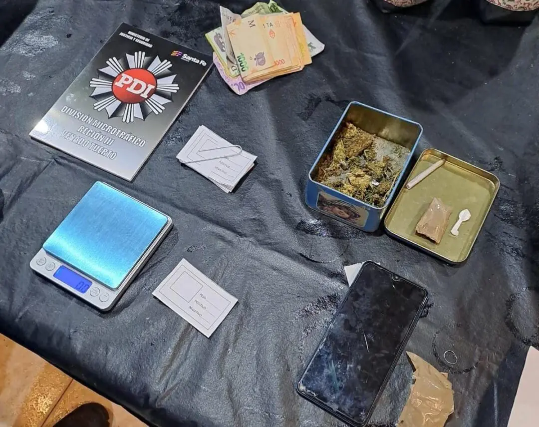 Nueve detenidos en allanamientos por microtráfico en Santa Isabel, Venado Tuerto, San Gregorio y Rosario