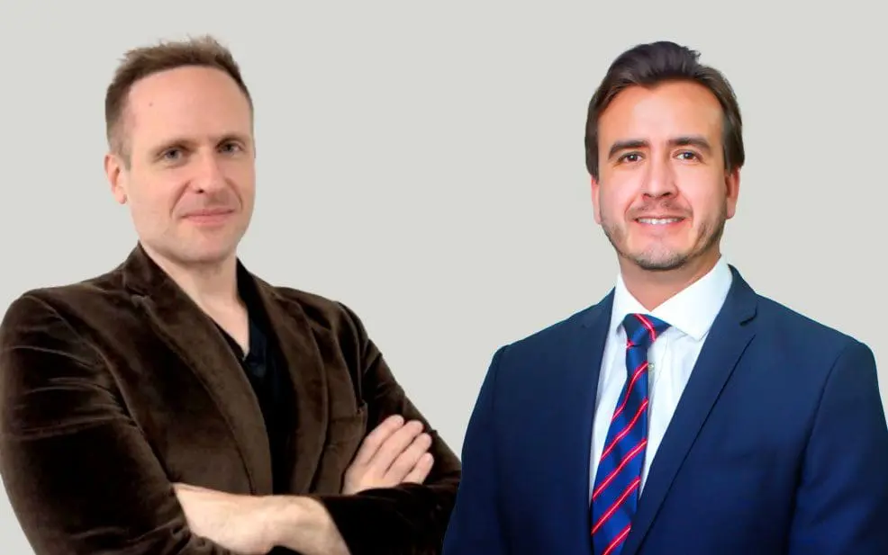 Chris Meniw y Miguel Eegas, los creadores de la primera profesora con IA.