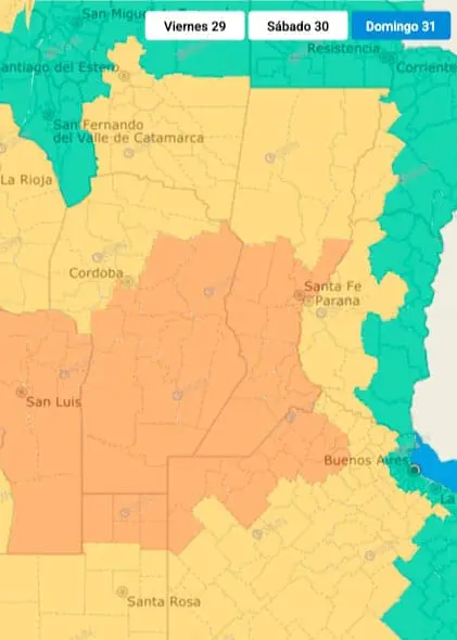 Santa Rosa se viene con alertas amarillas y naranja por fuertes tormentas Santa Rosa se viene con alertas amarillas y naranja por fuertes tormentas