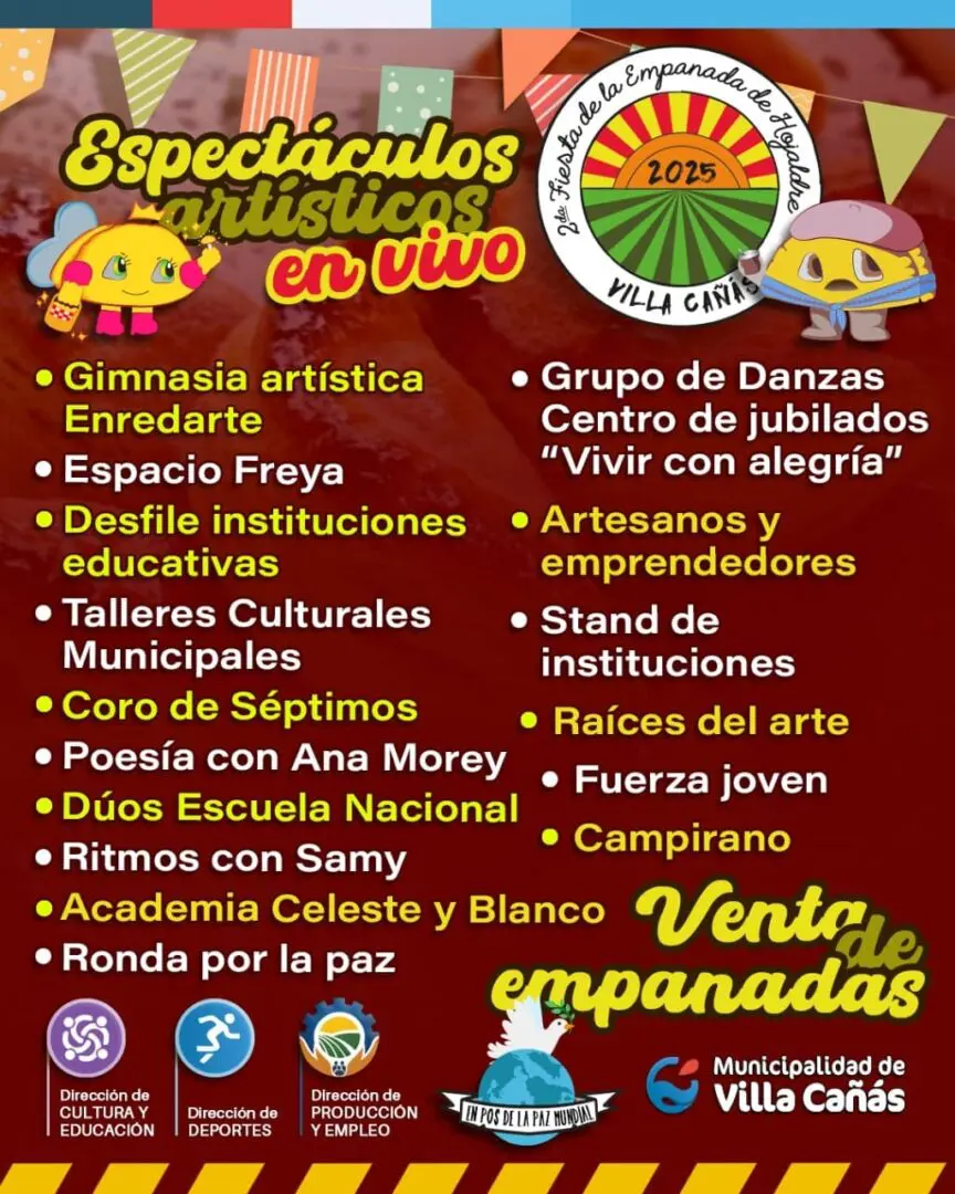 Villa Cañás invita a disfrutar de su 2ª Fiesta de la Empanada de Hojaldre Villa Cañás invita a disfrutar de su 2ª Fiesta de la Empanada de Hojaldre