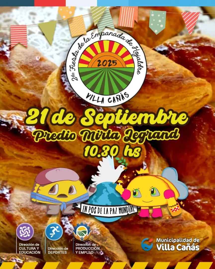 Villa Cañás invita a disfrutar de su 2ª Fiesta de la Empanada de Hojaldre Villa Cañás invita a disfrutar de su 2ª Fiesta de la Empanada de Hojaldre