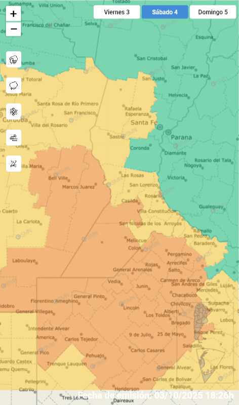 Alerta Naranja: Fuertes tormentas y vientos intensos para este sábado y domingo