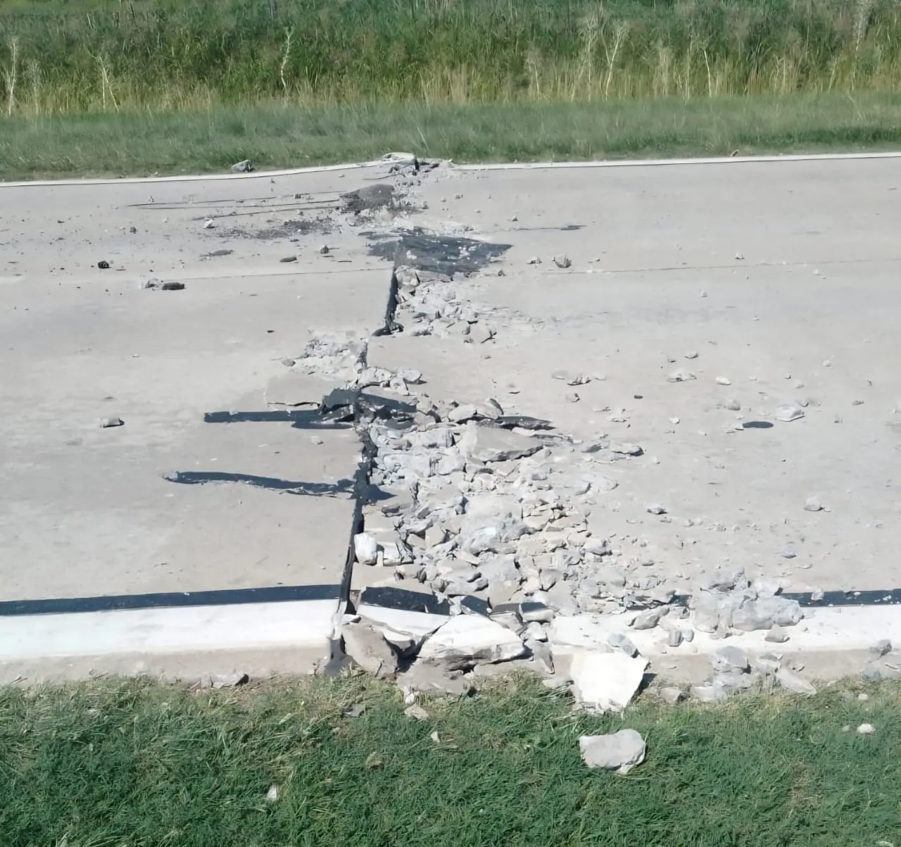 Rotura de la Ruta 94: Circular con extrema precaución en inmediaciones de Villa Cañás