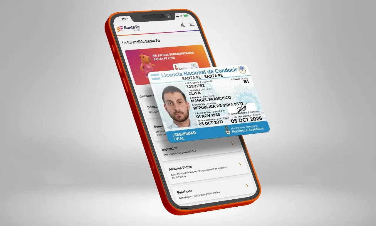 Santa Fe: La licencia de conducir digital ya tiene validez legal en la provincia