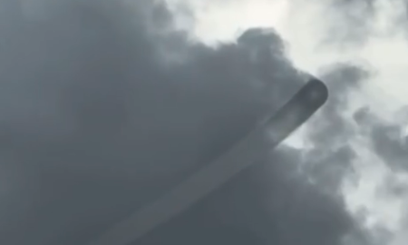 Teodelina: Una tromba marina sobre la laguna El Chañar sorprendió a vecinos y visitantes