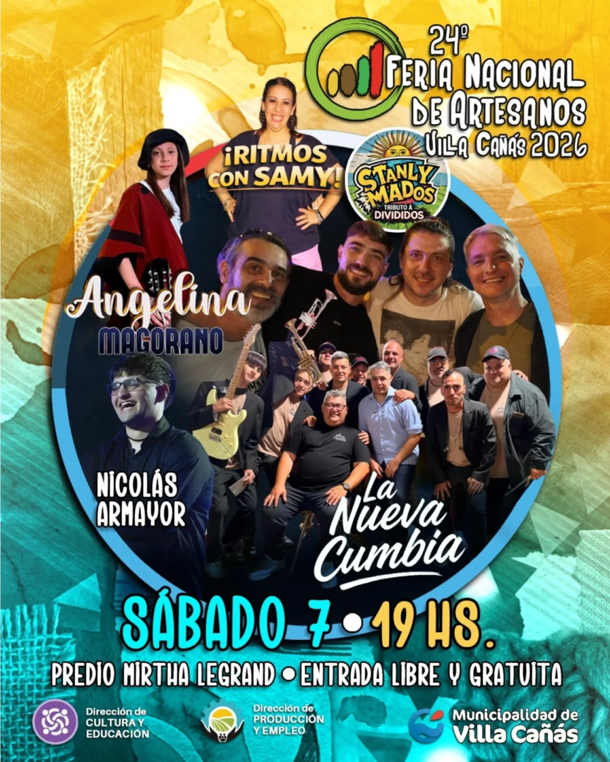 Villa Cañás: Llega la 24ª Feria Nacional de Artesanos con el cierre de Los Totora Villa Cañás: Llega la 24ª Feria Nacional de Artesanos con el cierre de Los Totora