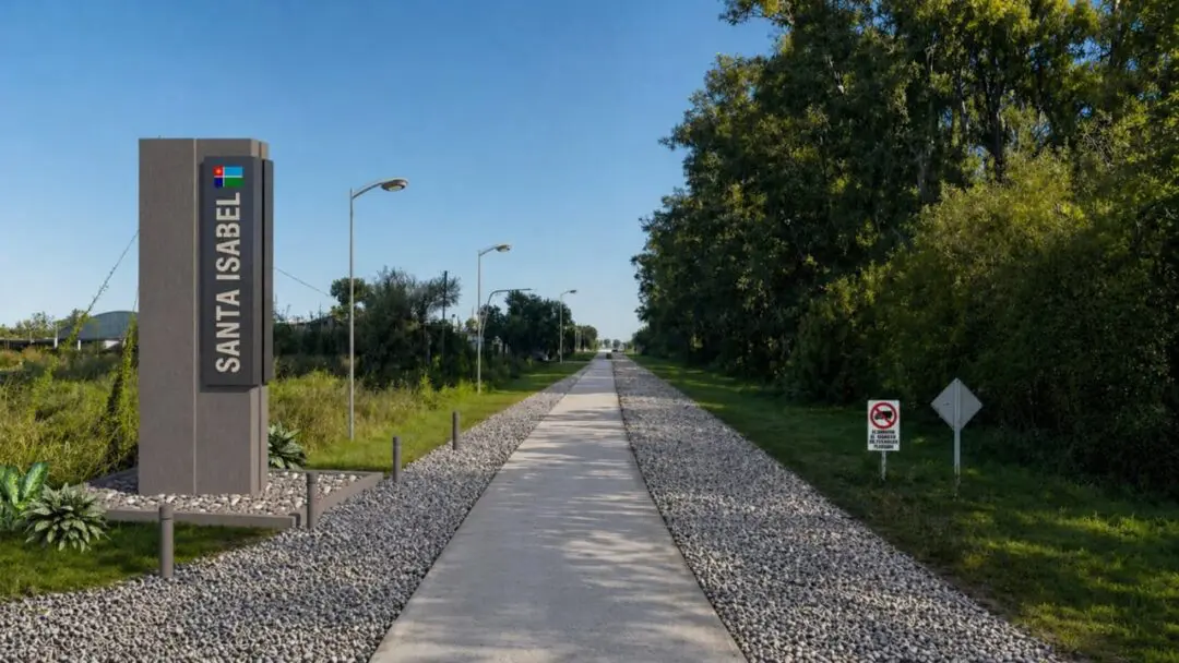 Santa Isabel pavimenta Avenida Santa Fe y avanza con mejoras urbanas