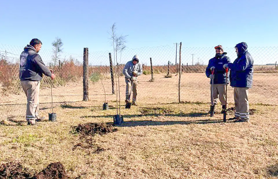 Villa Cañás: Donaron 95 árboles para el Refugio Canino