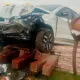 Villa Cañás: Choque contra las letras del acceso un hombre fue hospitalizado