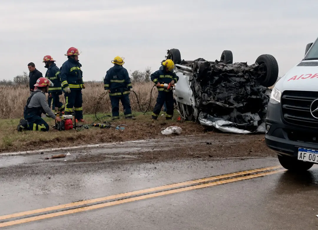 Tragedia en Ruta 94: Cuatro muertos tras un violento choque cerca de Teodelina