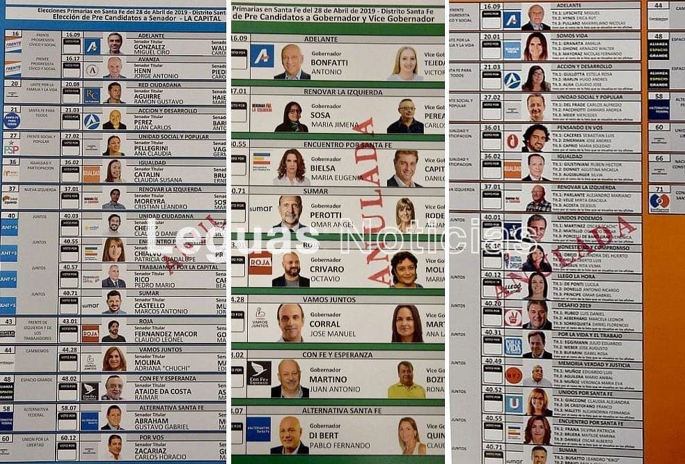 Así serán las boletas para las PASO 2019