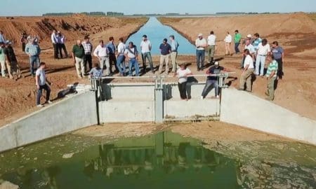 Enrico informó como es la obra en La Picasa para recuperar campos inundados