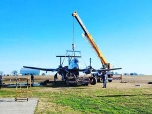 Villa Cañás: El Pucará A-512 quedó emplazado en el Aeroclub Villa Cañás: El Pucará A-512 quedó emplazado en el Aeroclub