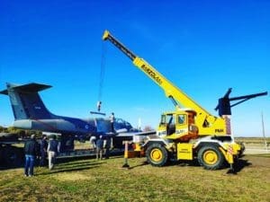Villa Cañás: El Pucará A-512 quedó emplazado en el Aeroclub Villa Cañás: El Pucará A-512 quedó emplazado en el Aeroclub