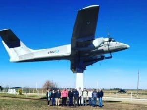 Villa Cañás: El Pucará A-512 quedó emplazado en el Aeroclub Villa Cañás: El Pucará A-512 quedó emplazado en el Aeroclub