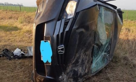 Villa Cañás: Vuelco en Ruta 94