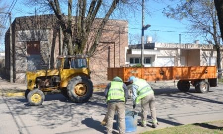 Villa Cañás: Trabajos del día Obras y Servicios