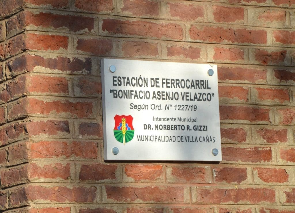 Villa Cañás: Se designó a la Estación de Ferrocarril con el nombre de Bonifacio Asenjo Velazco Villa Cañás: Se designó a la Estación de Ferrocarril con el nombre de Bonifacio Asenjo Velazco