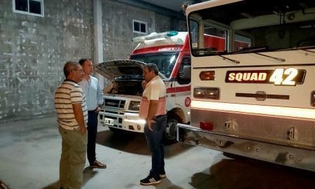 El senador Enrico junto a instituciones de Firmat y Cafferata