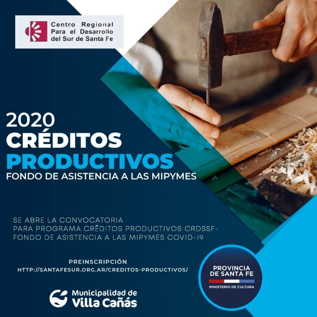 Villa Cañás: Programa de crédito para industrias, comercios y servicios afectados por la pandemia Villa Cañás: Programa de crédito para industrias, comercios y servicios afectados por la pandemia