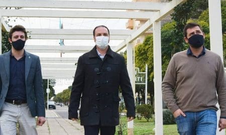Teodelina: Enrico y Poleri firmaron convenio para comenzar con la instalación de luces LED en la Plaza Ituzaingo