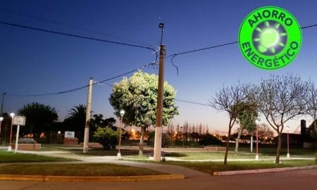 Carmen: Comenzó el recambio a iluminación LED en el Parque "Gisela Giaroli"