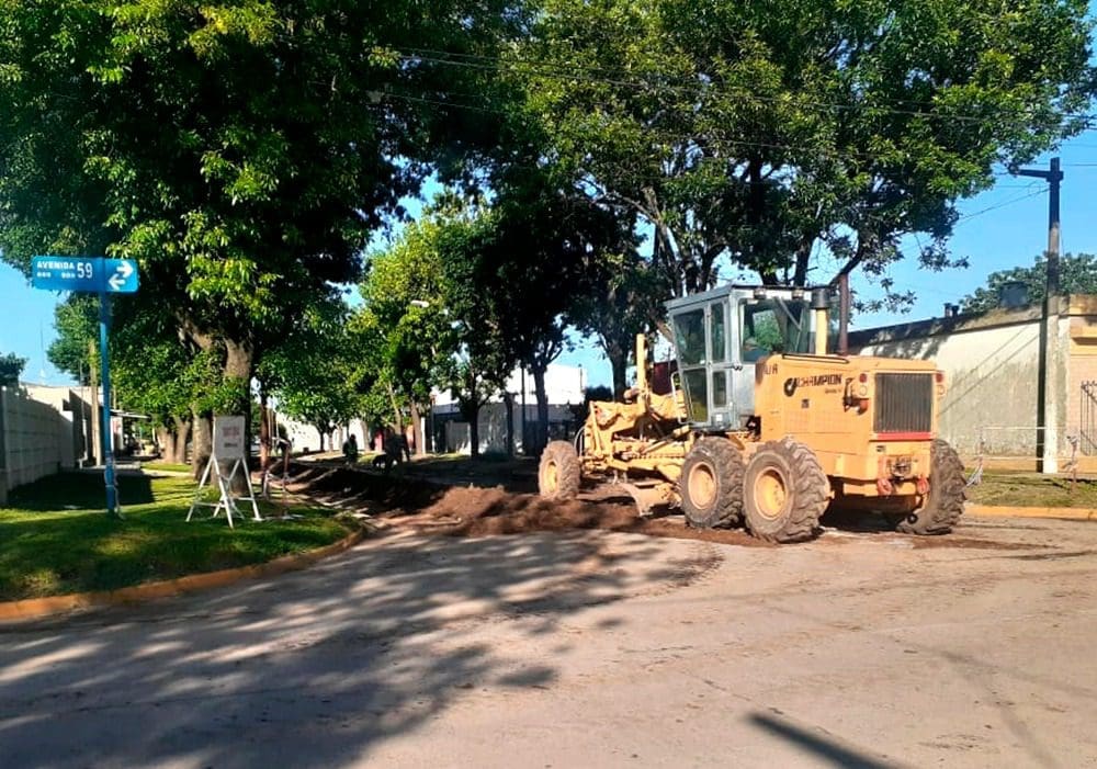Villa Cañás: Avanza la obra de pavimentación de Calle 60
