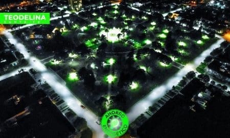 Teodelina: Ahora la Plaza Ituzaingó luce renovada con las nuevas luminarias LED