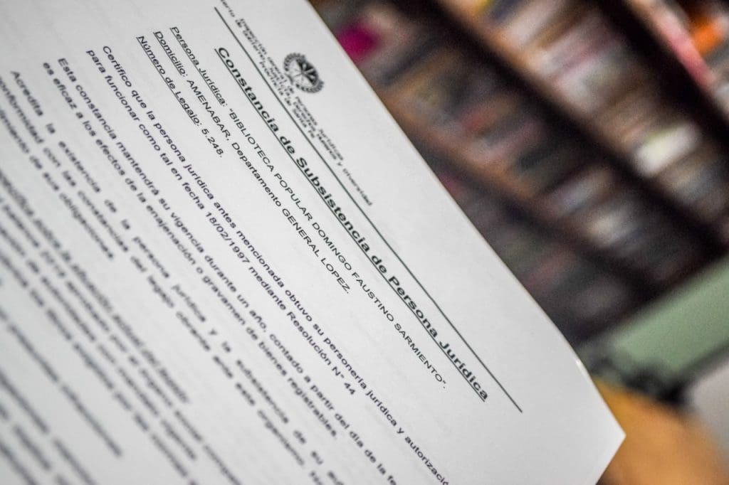 Amenábar: El senador Enrico gestionó personería jurídica a la Biblioteca Sarmiento