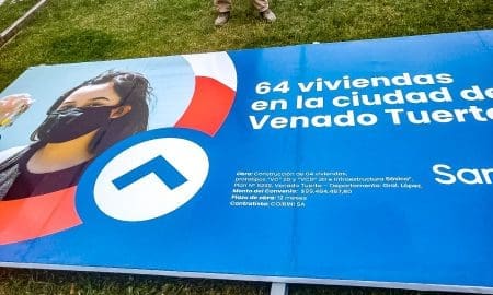 Senador Enrico: "Hoy se inició la construcción de 64 nuevas viviendas en Venado Tuerto"