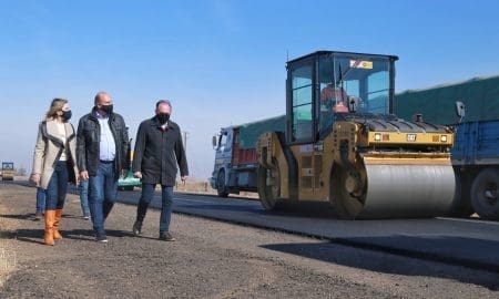 El gobernador Omar Perotti recorrió obras en los departamentos General López
