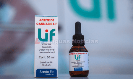 Perotti presentó el primer lote de aceite de cannabis medicinal elaborado por el LIF