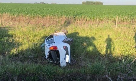Teodelina: Efectivo policial volcó en Ruta 94