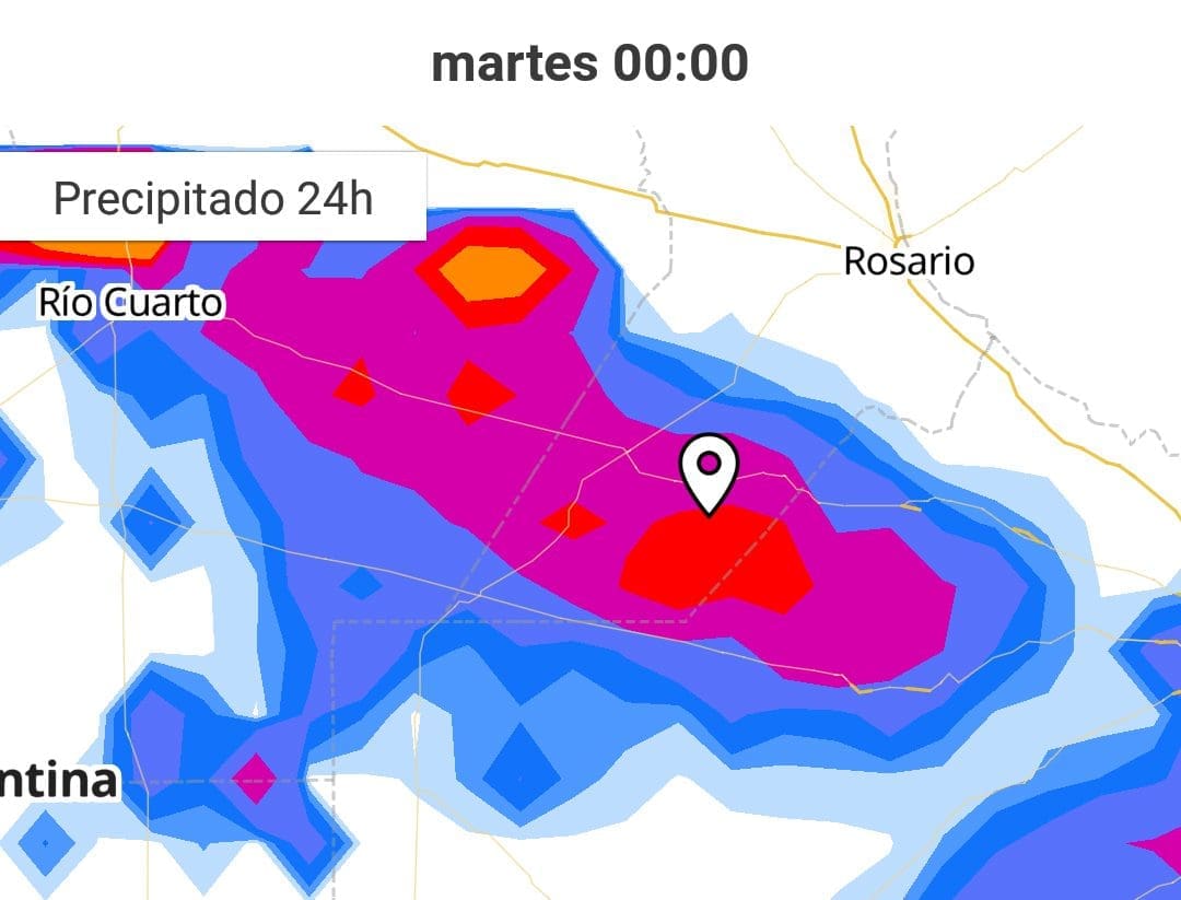 Alerta amarilla por tormentas y posible caída de granizo en la región