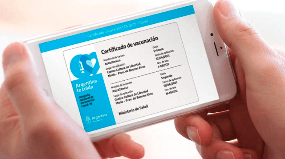 Habilitaron la descarga del certificado digital de vacunación contra el COVID-19