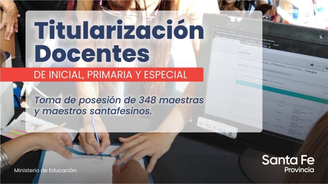 La provincia avanza en la estabilidad laboral de las y los docentes de educación Inicial, Primaria y Modalidad Especial