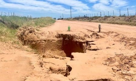 El senador Enrico solicita reparaciones en el Camino de la Antena a la altura de Rufino