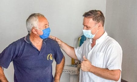 El senador Enrico presente en Corrientes para colaborar con los Bomberos