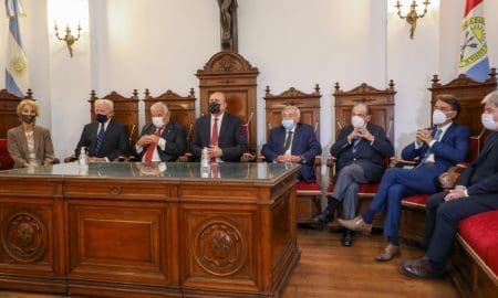 Omar Perotti participó del acto de apertura del año judicial en el Palacio de Tribunales