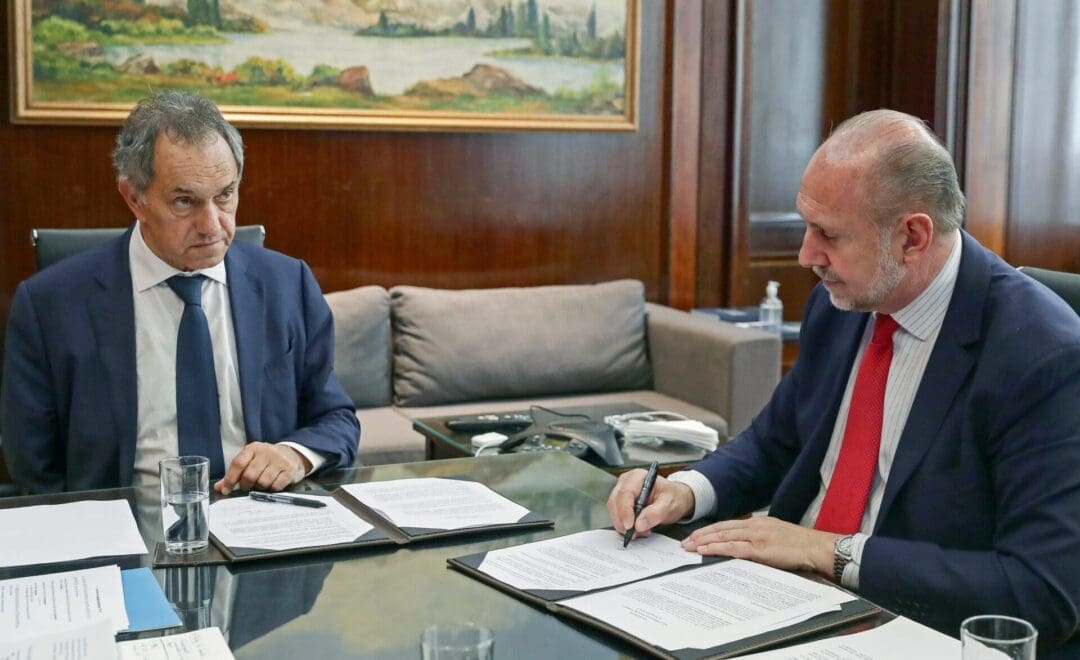 El gobernador Omar Perotti se reunió con el ministro de Desarrollo Productivo de la Nación, Daniel Scioli
