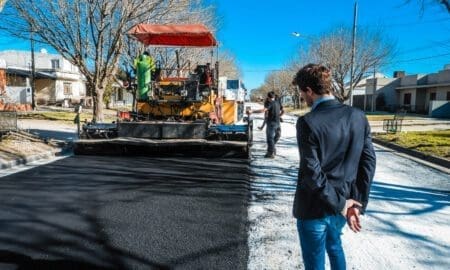 Teodelina: Asfalto renovado en Calle San Martín