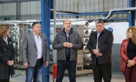 Venado Tuerto: Omar Perotti encabezó la puesta en marcha de la ampliación de la planta potabilizadora