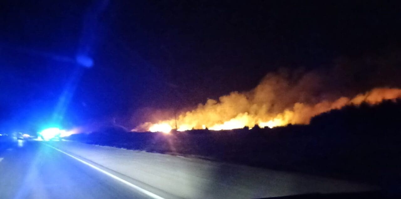 Venado Tuerto: Voraz incendio a la vera de la Ruta 33