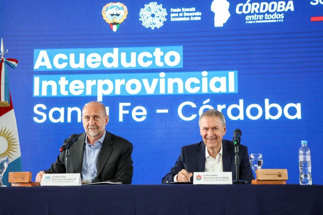 Perotti y Schiaretti anunciaron el llamado a licitación para la construcción del acueducto Interprovincial Santa Fe – Córdoba